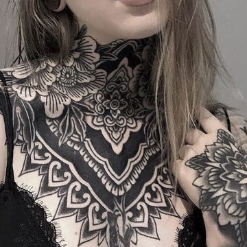 Тату на шее (22)