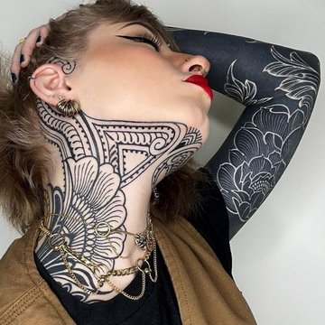 Тату на шее (24)