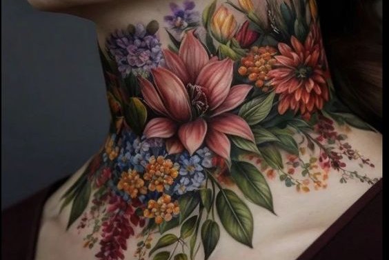 Тату на шее (27)