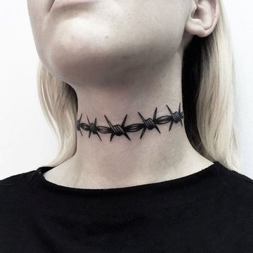 Тату на шее (33)