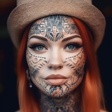 тату на лице (10)